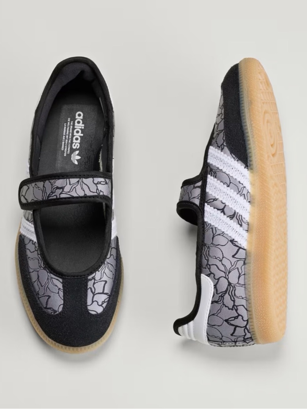 🖤 ADIDAS SAMBA JANE BLACK SATIN FLORAL 🖤 - Picture 3 of 3